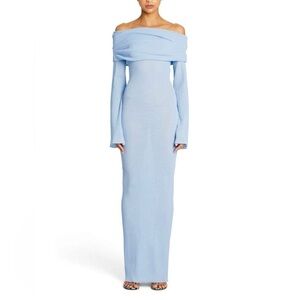 SER.O.YA Light Blue Long Sleeve Dress